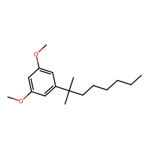 1,3-dimethoxy-5-(2-methyloctan-2-yl)benzene structure