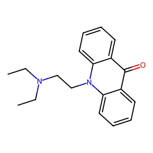 10-[2-(diethylamino)ethyl]acridin-9-one structure