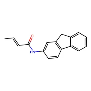 N-(9H-fluoren-2-yl)but-2-enamide structure