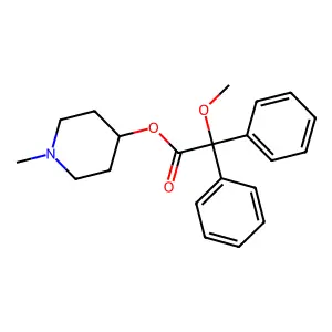 (1-methylpiperidin-4-yl) 2-methoxy-2,2-diphenylacetate structure