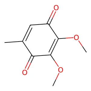 2,3-dimethoxy-5-methylcyclohexa-2,5-diene-1,4-dione structure