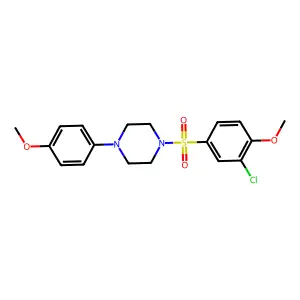 1-(3-chloro-4-methoxyphenyl)sulfonyl-4-(4-methoxyphenyl)piperazine structure