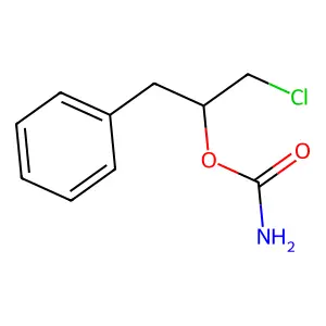 (1-chloro-3-phenylpropan-2-yl) carbamate structure