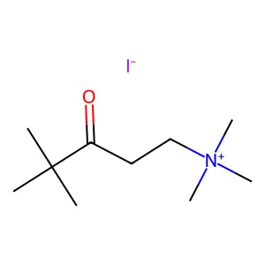 (4,4-dimethyl-3-oxopentyl)-trimethylazanium iodide structure