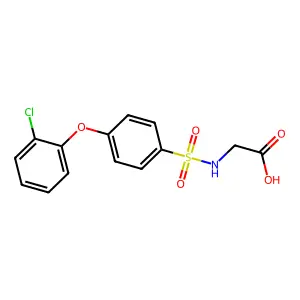 ((4-(2-chlorophenoxy)phenyl)sulfonyl)glycine structure