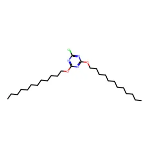 1,3,5-Triazine, 2-chloro-4,6-bis(dodecyloxy)- structure