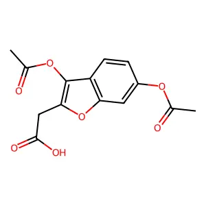 2-(3,6-diacetyloxy-1-benzofuran-2-yl)acetic acid structure