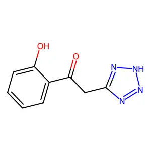 1-(2-hydroxyphenyl)-2-(2H-tetrazol-5-yl)ethanone structure