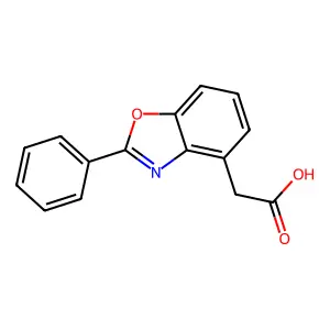 2-(2-phenyl-1,3-benzoxazol-4-yl)acetic acid structure