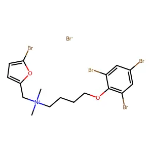 (5-bromofuran-2-yl)methyl-dimethyl-[4-(2,4,6-tribromophenoxy)butyl]azanium bromide structure