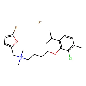 (4-(6-Chlorothymyloxy)butyl)dimethyl(5-bromo-2-furfuryl)ammonium bromide structure