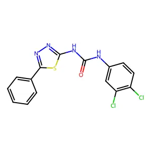 1-(3,4-dichlorophenyl)-3-(5-phenyl-1,3,4-thiadiazol-2-yl)urea structure