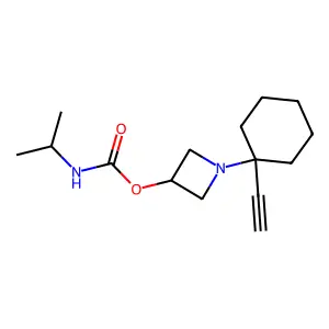 [1-(1-ethynylcyclohexyl)azetidin-3-yl] N-propan-2-ylcarbamate structure