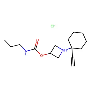 Carbamic acid, propyl-, 1-(1-ethynylcyclohexyl)-3-azetidinyl ester, monohydrochloride structure