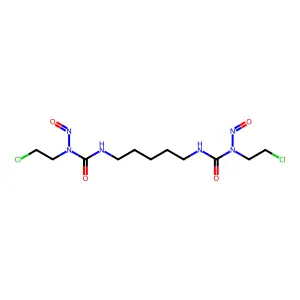1-(2-chloroethyl)-3-[5-[[2-chloroethyl(nitroso)carbamoyl]amino]pentyl]-1-nitrosourea structure