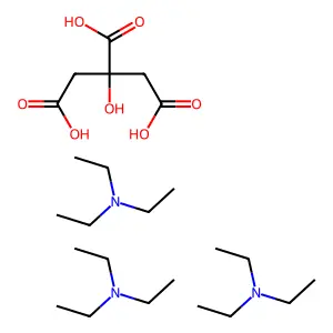 tris(N,N-diethylethanamine)2-hydroxypropane-1,2,3-tricarboxylic acid structure