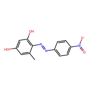 5-Methyl-4-(4-nitrophenylazo)resorcinol structure