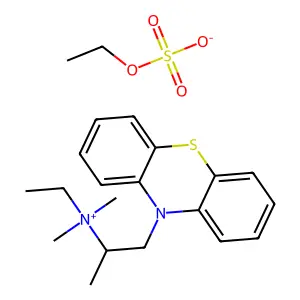 ethyl-dimethyl-(1-phenothiazin-10-ylpropan-2-yl)azaniumethyl sulfate structure