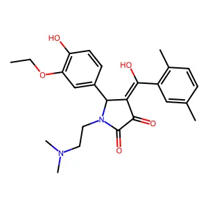 1-[2-(dimethylamino)ethyl]-4-(2,5-dimethylbenzoyl)-5-(3-ethoxy-4-hydroxyphenyl)-3-hydroxy-2,5-dihydro-1H-pyrrol-2-one structure