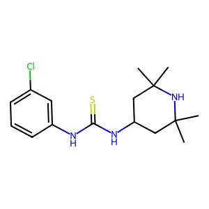 1-(3-chlorophenyl)-3-(2,2,6,6-tetramethylpiperidin-4-yl)thiourea structure