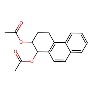 1,2-Phenanthrenediol, 1,2,3,4-tetrahydro-, diacetate, trans- structure