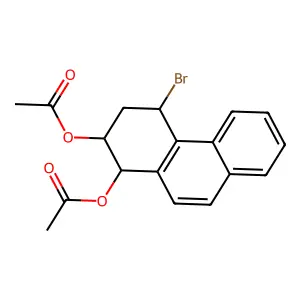 1,2-Phenanthrenediol, 4-bromo-1,2,3,4-tetrahydro-, diacetate, (1alpha,2beta,4alpha)- structure