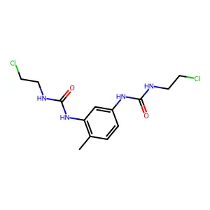 1-(2-chloroethyl)-3-[3-(2-chloroethylcarbamoylamino)-4-methylphenyl]urea structure