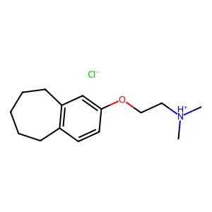 Ethanamine, N,N-dimethyl-2-((6,7,8,9-tetrahydro-5H-benzocyclohepten-2-yl)oxy)-, hydrochloride structure
