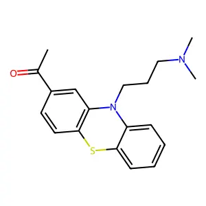 1-[10-[3-(dimethylamino)propyl]phenothiazin-2-yl]ethanone structure