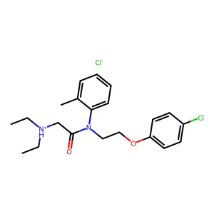 Acetanilide, 2-(diethylamino)-2'-methyl-N-(2-(p-chlorophenoxy)ethyl)-, hydrochloride structure