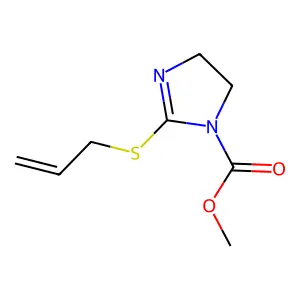 methyl 2-prop-2-enylsulfanyl-4,5-dihydroimidazole-1-carboxylate structure