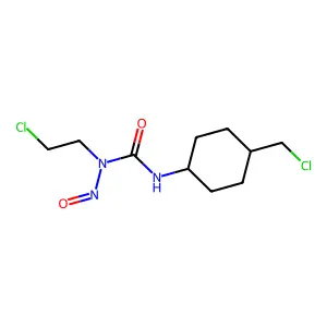 1-(2-chloroethyl)-3-[4-(chloromethyl)cyclohexyl]-1-nitrosourea structure