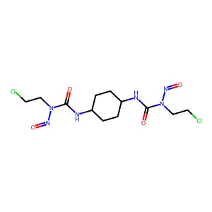 1-(2-chloroethyl)-3-[4-[[2-chloroethyl(nitroso)carbamoyl]amino]cyclohexyl]-1-nitrosourea structure