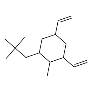 1-(2,2-dimethylpropyl)-3,5-bis(ethenyl)-2-methylcyclohexane structure