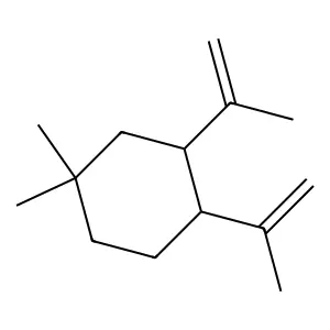 1,1-Dimethyl-3,4-bis(1-methylethenyl)cyclohexane structure