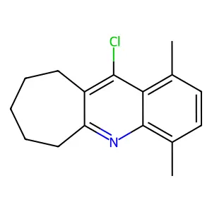 11-chloro-1,4-dimethyl-7,8,9,10-tetrahydro-6H-cyclohepta[b]quinoline structure