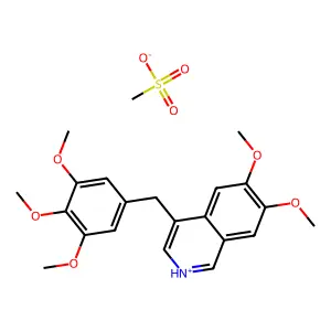 6,7-Dimethoxy-4-(3,4,5-trimethoxybenzyl)isoquinoline methanesulfonate structure