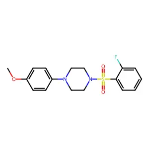 1-(2-fluorophenyl)sulfonyl-4-(4-methoxyphenyl)piperazine structure