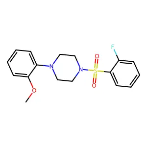 1-(2-fluorophenyl)sulfonyl-4-(2-methoxyphenyl)piperazine structure