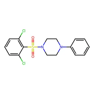 1-(2,6-dichlorophenyl)sulfonyl-4-phenylpiperazine structure
