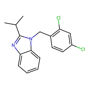 1-[(2,4-dichlorophenyl)methyl]-2-propan-2-ylbenzimidazole structure