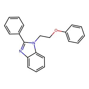1-(2-phenoxyethyl)-2-phenylbenzimidazole structure