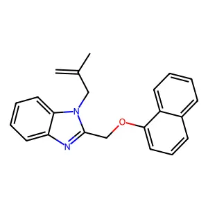 1-(2-methylprop-2-enyl)-2-(naphthalen-1-yloxymethyl)benzimidazole structure