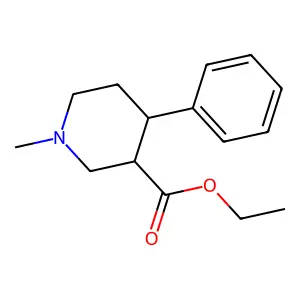 ethyl 1-methyl-4-phenylpiperidine-3-carboxylate structure