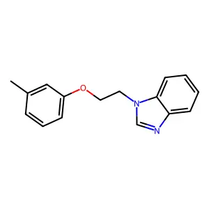 1-[2-(3-methylphenoxy)ethyl]-1H-benzimidazole structure