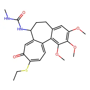 1-(10-ethylsulfanyl-1,2,3-trimethoxy-9-oxo-6,7-dihydro-5H-benzo[a]heptalen-7-yl)-3-methylurea structure