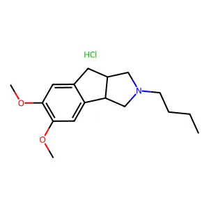 2-butyl-6,7-dimethoxy-3,3a,4,8b-tetrahydro-1H-indeno[1,2-c]pyrrolehydrochloride structure