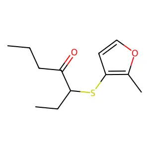 3-(2-methylfuran-3-yl)sulfanylheptan-4-one structure