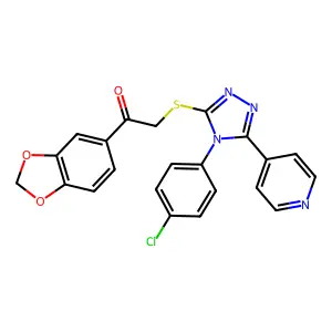 1-(1,3-BENZODIOXOL-5-YL)-2-{[4-(4-CHLOROPHENYL)-5-(4-PYRIDINYL)-4H-1,2,4-TRIAZOL-3-YL]SULFANYL}ETHANONE structure