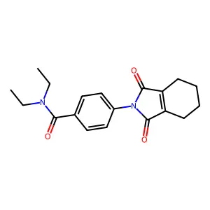 BENZAMIDE, N,N-DIETHYL-4-(1,3,4,5,6,7-HEXAHYDRO-1,3-DIOXO-2H-ISOINDOL-2-YL)- structure
